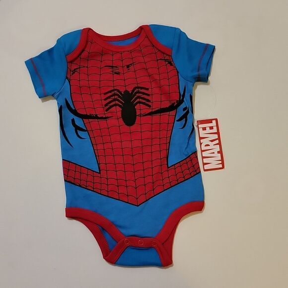 Marvel Disney Infant Onesie Bundle Lot Spiderman Thor Size 12 months - Picture 2 of 8